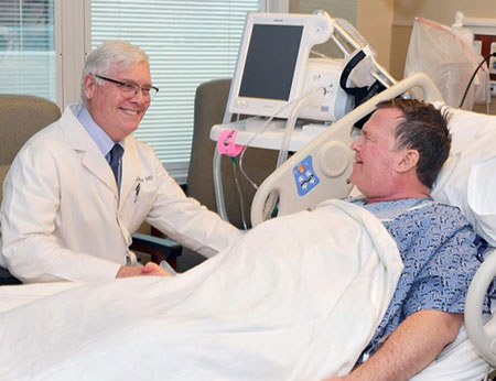 Karl VanDevender with a patient